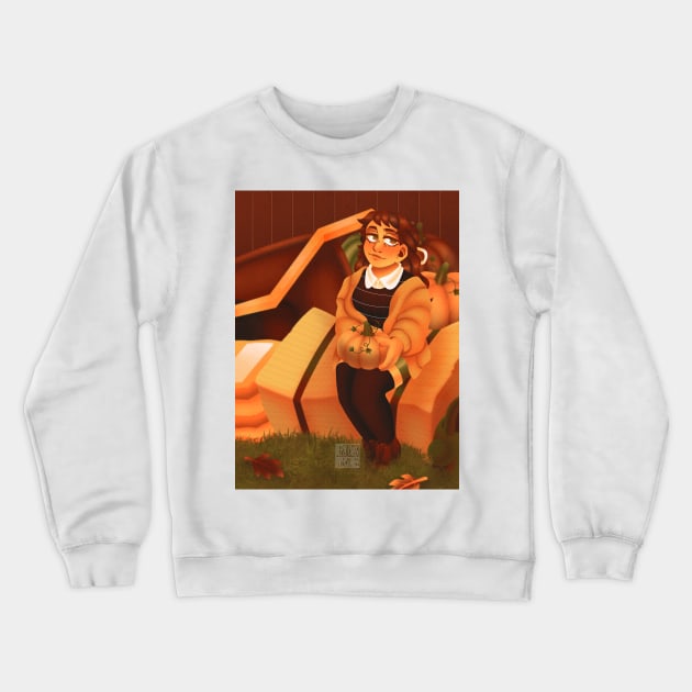 Pumpkin Patch Crewneck Sweatshirt by paperstarzz